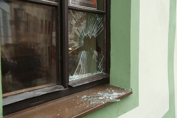 A2B Glass are able to board up broken windows while they are being repaired in Crawley.